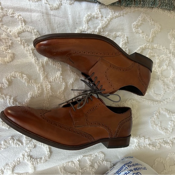 Cole Haan Benton Leather Wingtip Oxfords II Mens Shoes C24116 Size 11.5 Brown - Picture 3 of 6